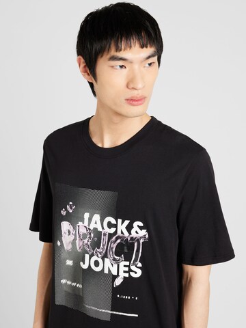 juoda JACK & JONES Marškinėliai 'PRJCT'