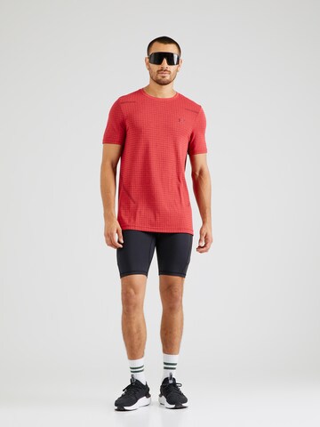 UNDER ARMOUR Funktionsskjorte 'Grid' i rød