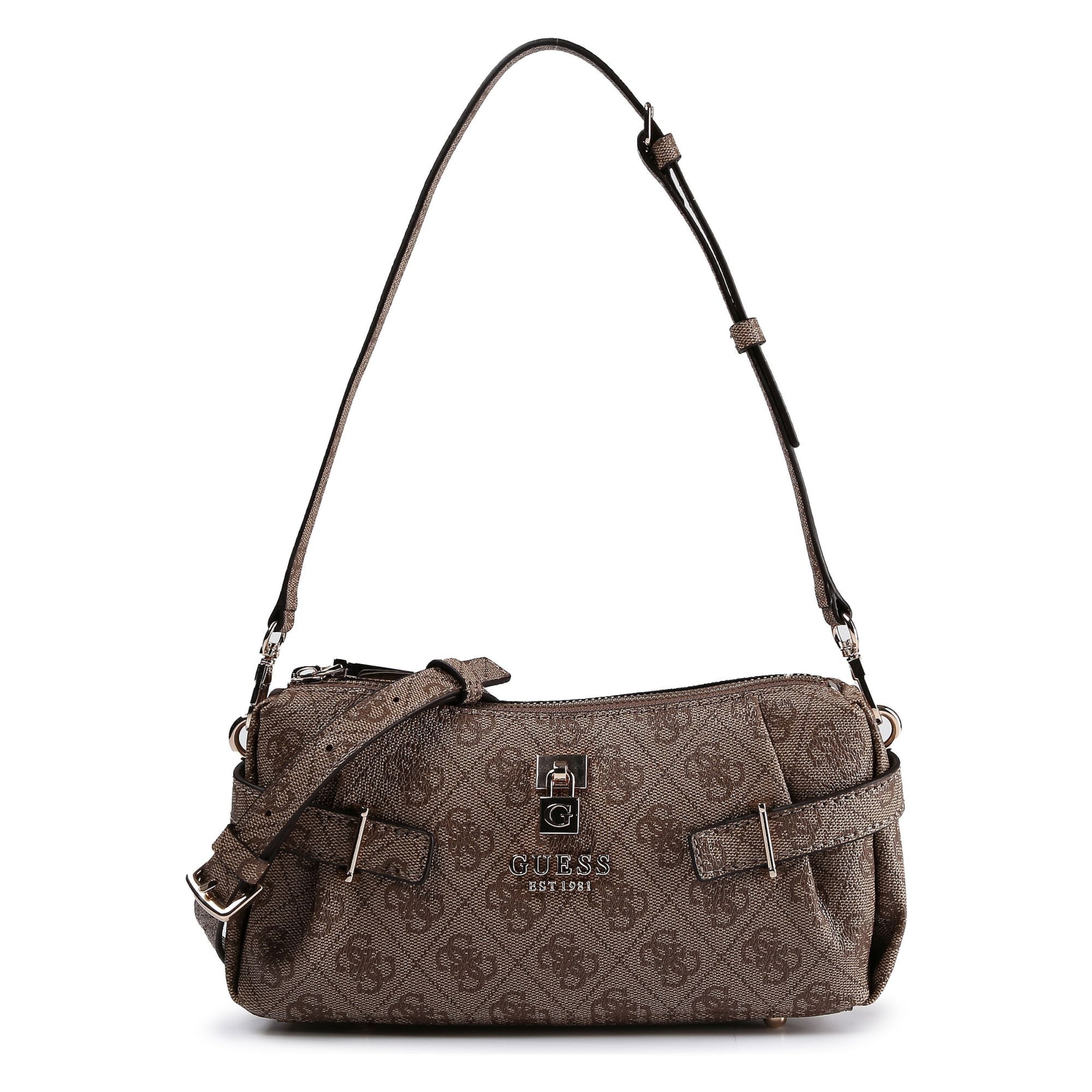 Borsa a spalla 'Yesba' di GUESS in marrone: frontale