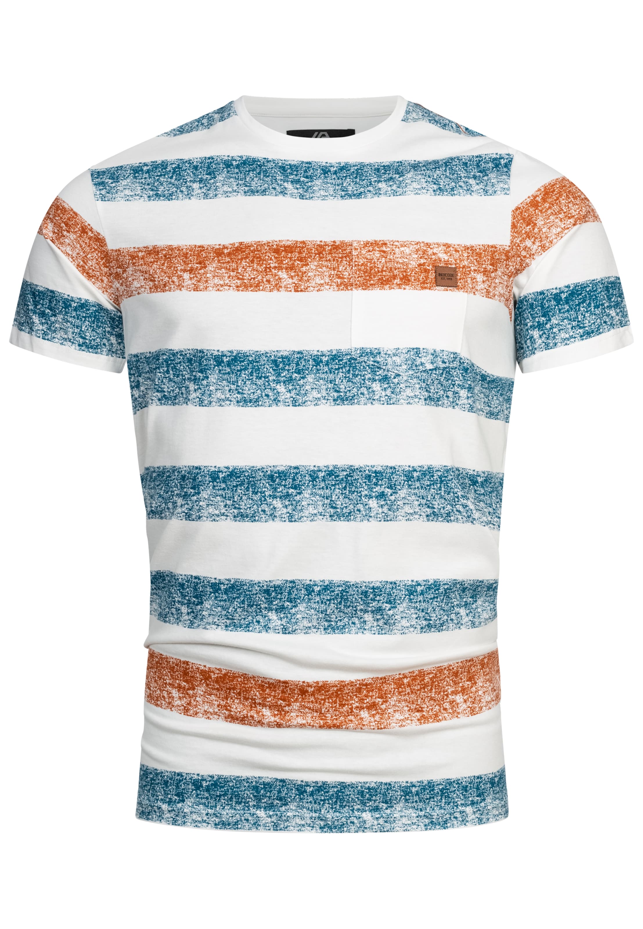 INDICODE JEANS Shirt ' Tamka ' in S in Blue / Brown / White, Item view