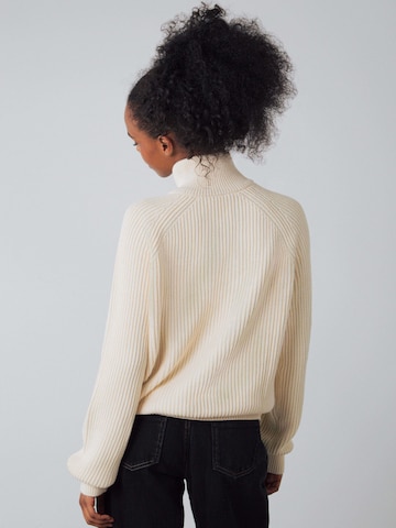 Honest Basics - Jersey 'Half-Zip Knit' en beige