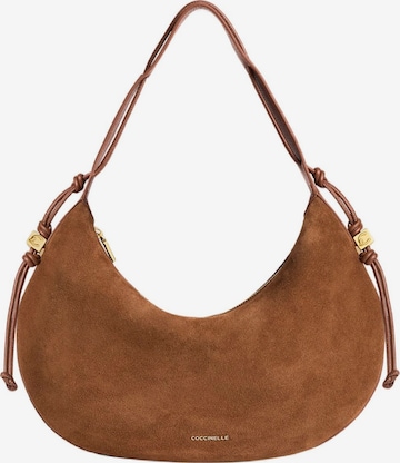 Coccinelle Schultertasche 'Thess 2' in Braun: Vorderseite