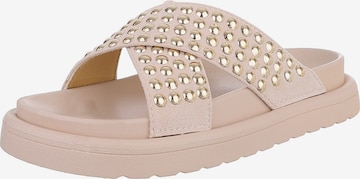 Ital-Design Mules in Beige: front