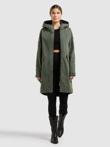 khujo Between-Seasons Coat 'Leal' in Green