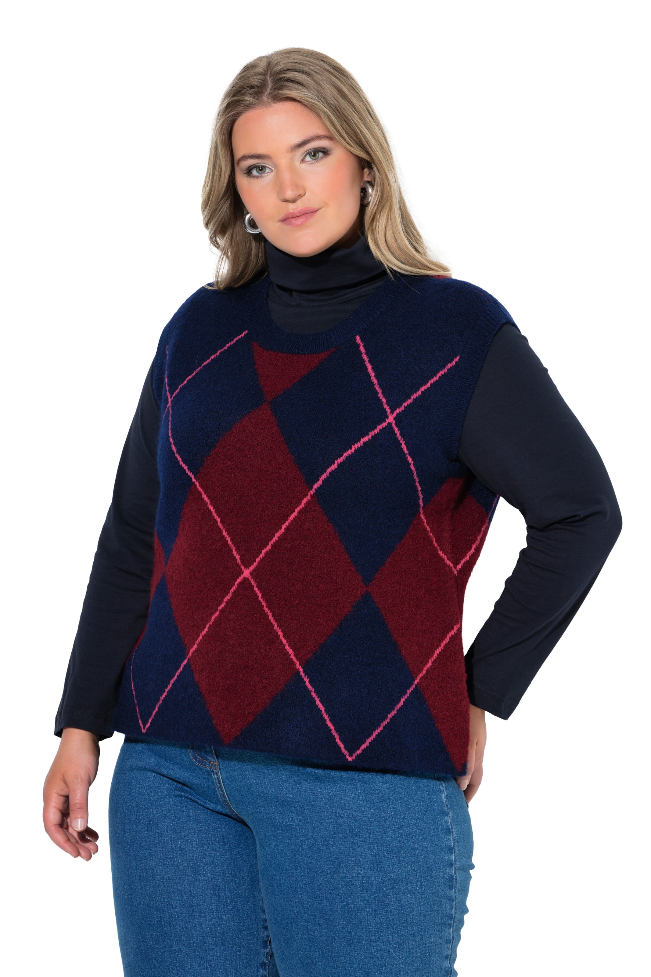 Ulla Popken Pullover in Blau: Vorderseite