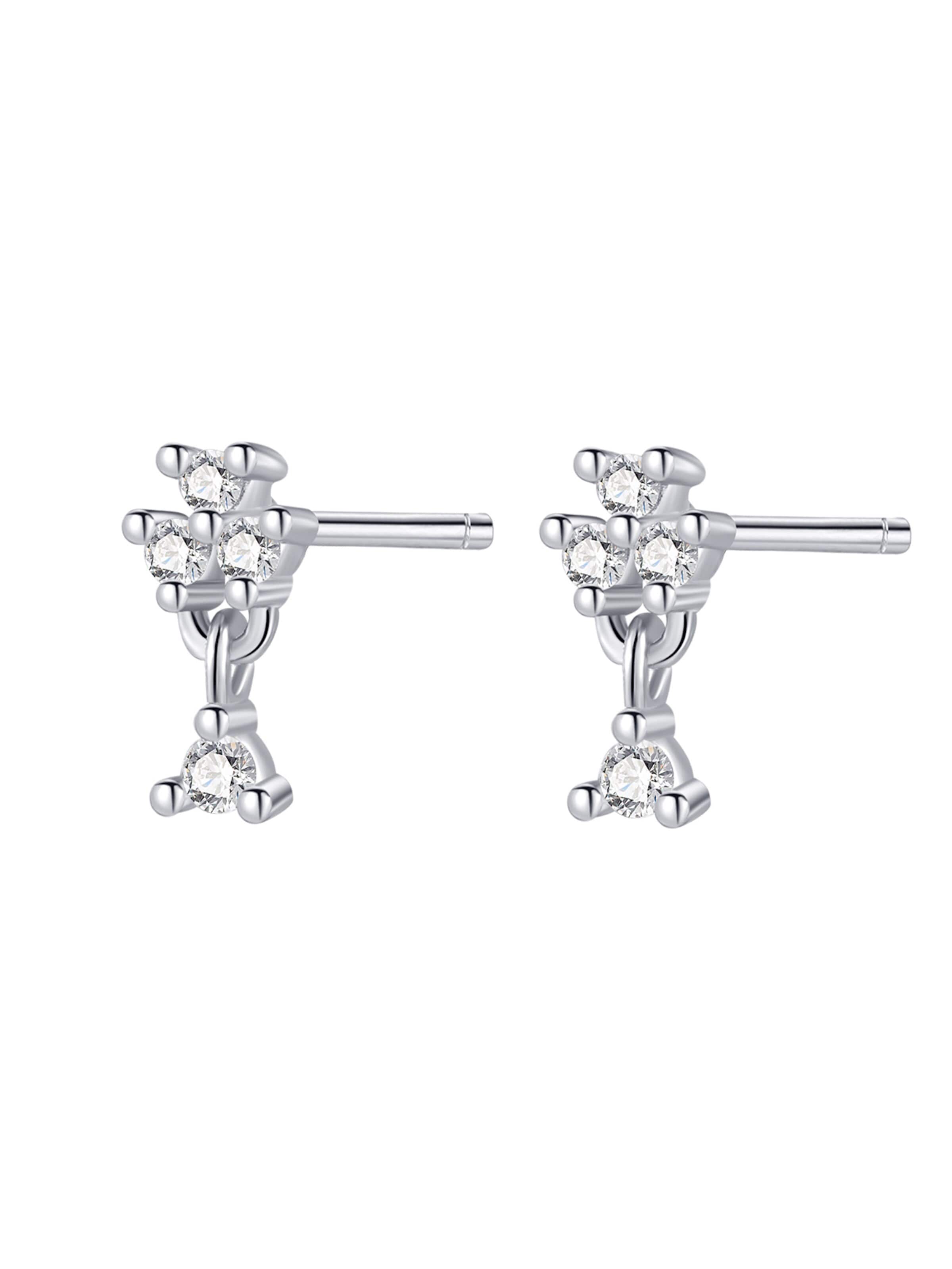 Hey Happiness - Pendientes 'Flower Drop' en plata