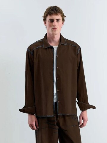Giesto Regular fit Button Up Shirt in Brown: front