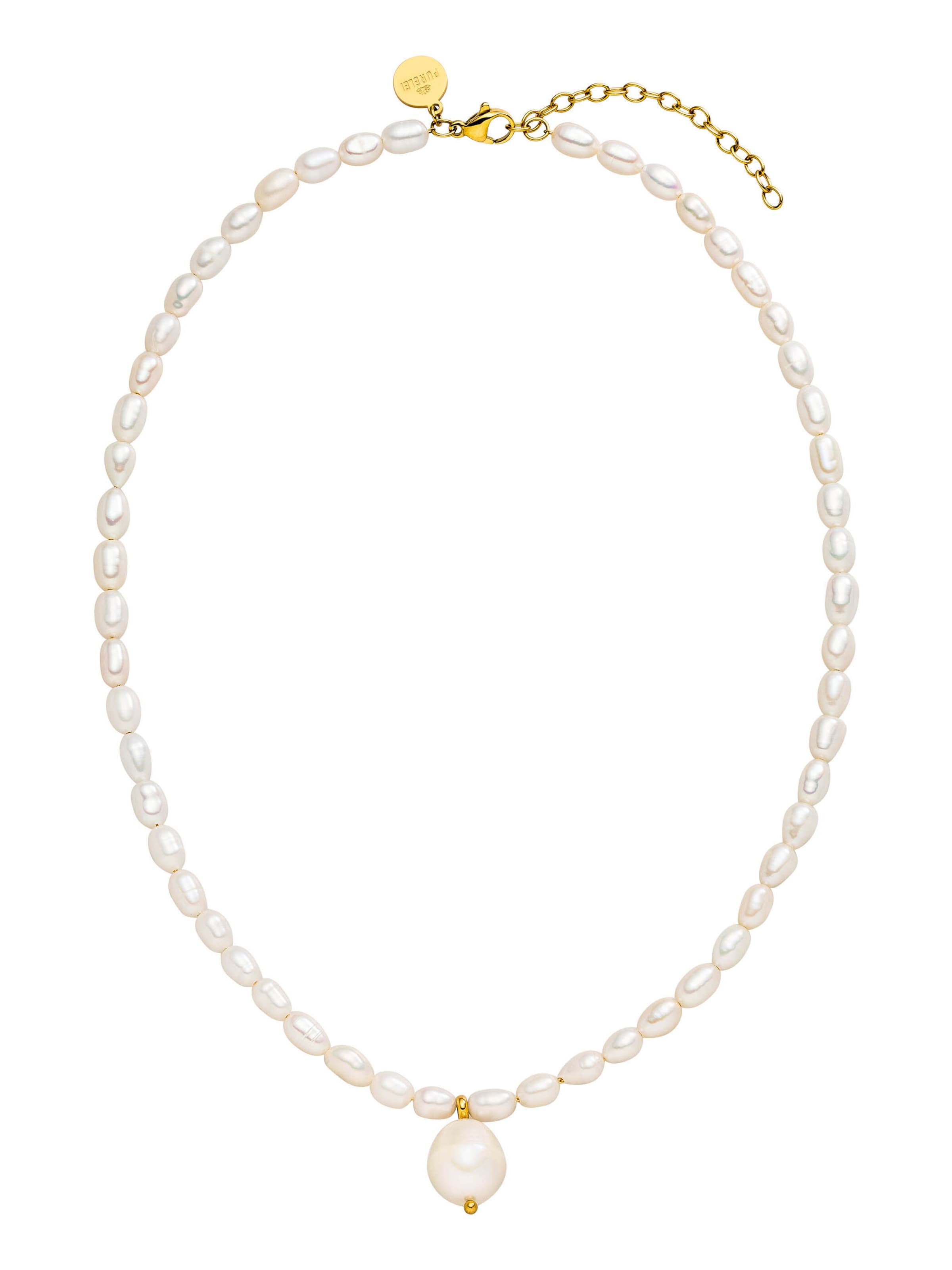 PURELEI - Cadena 'Pearlfection' en blanco: frente