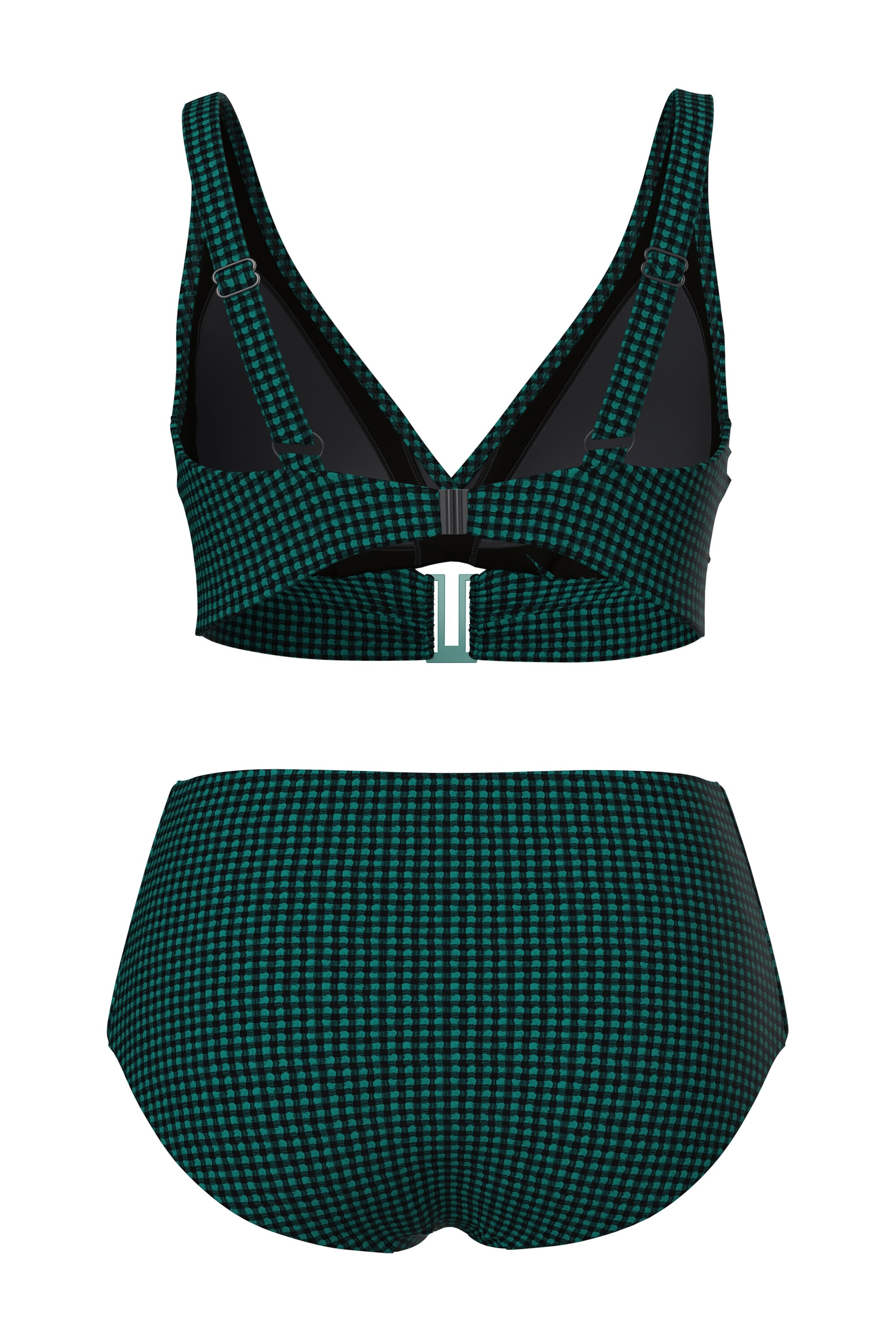 Ulla Popken Triangle Bikini in Green