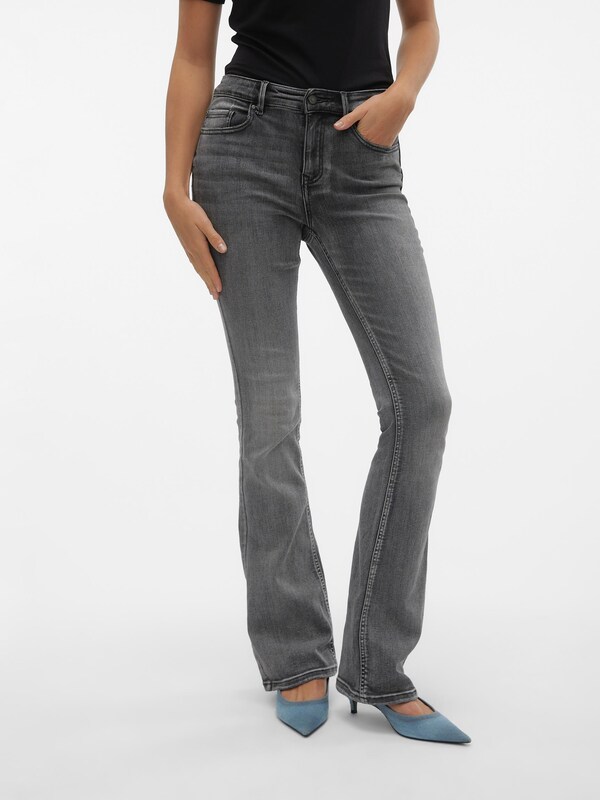 VERO MODA Flared Jeans 'VMFlash' in Grey Denim