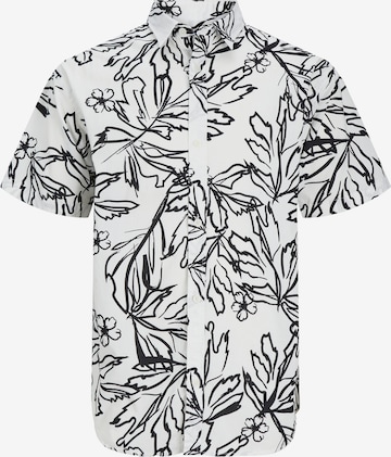 Coupe regular Chemise 'JORLafayette' JACK & JONES en blanc : devant