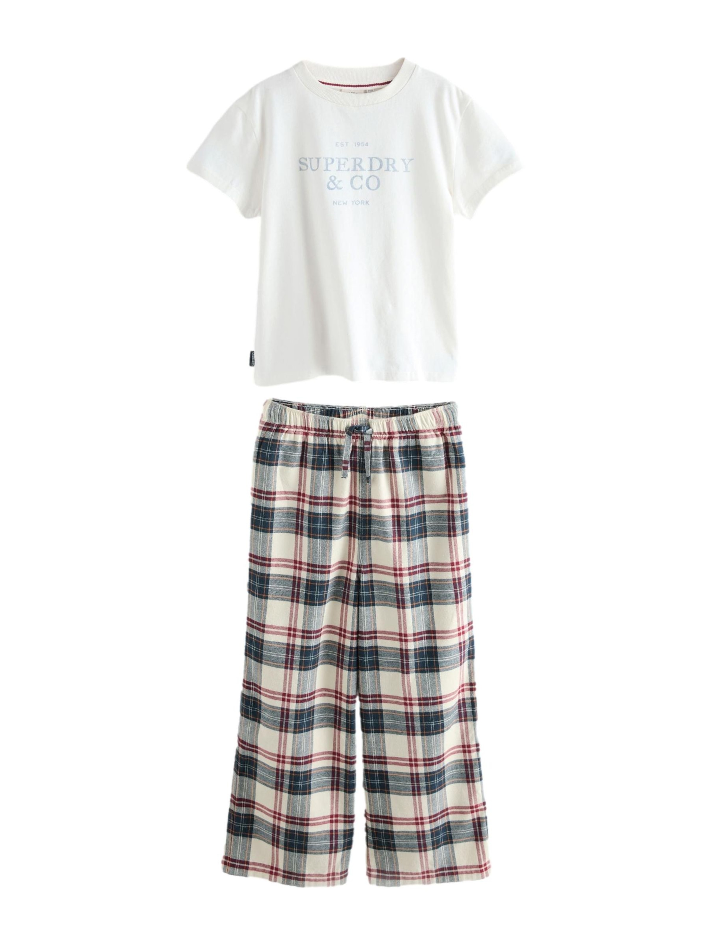 Superdry Pidžaama, värv valge: eest vaates