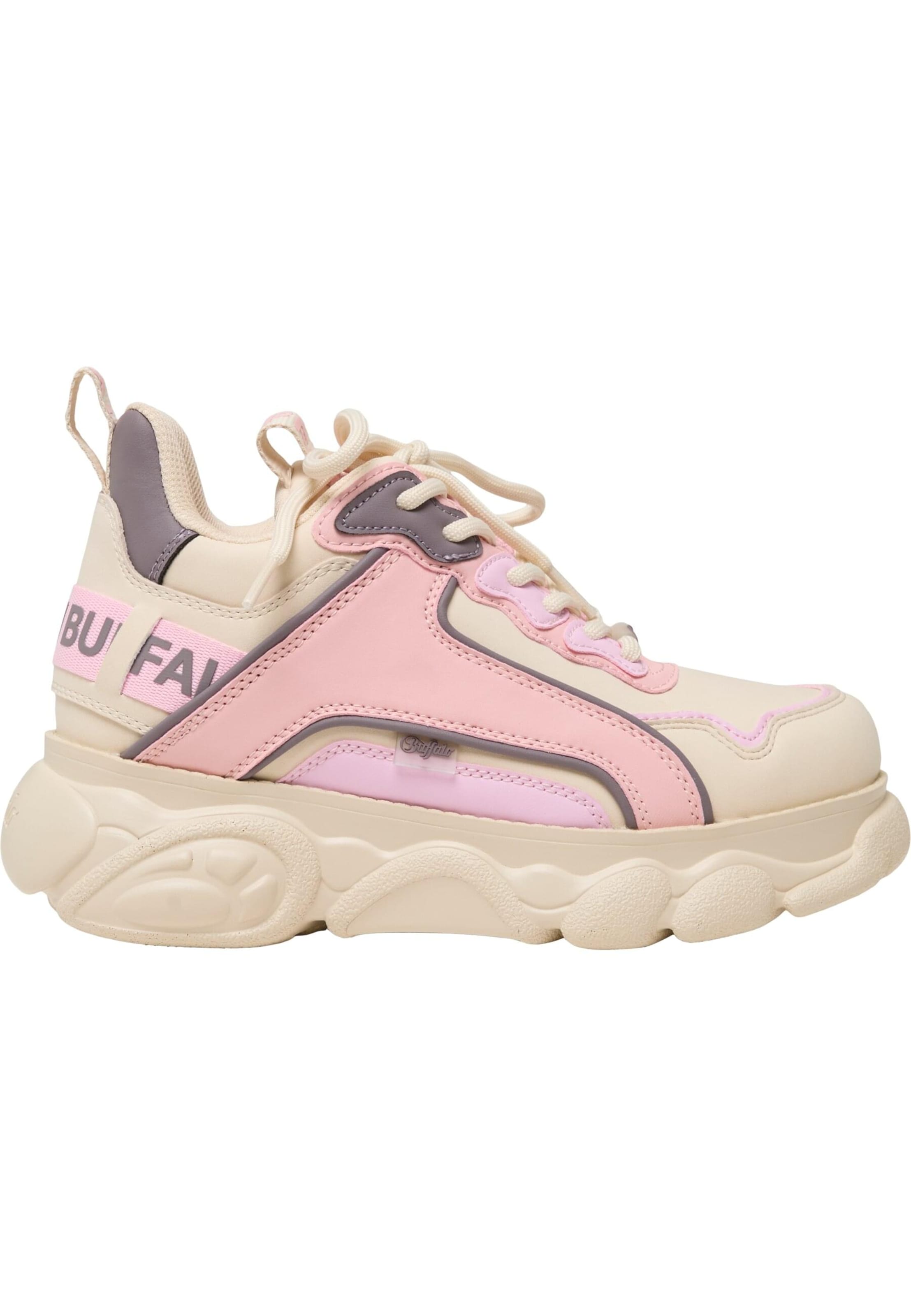 BUFFALO Baskets basses 'Cld Chai' en crème / gris foncé / rose / rose clair, Vue avec produit