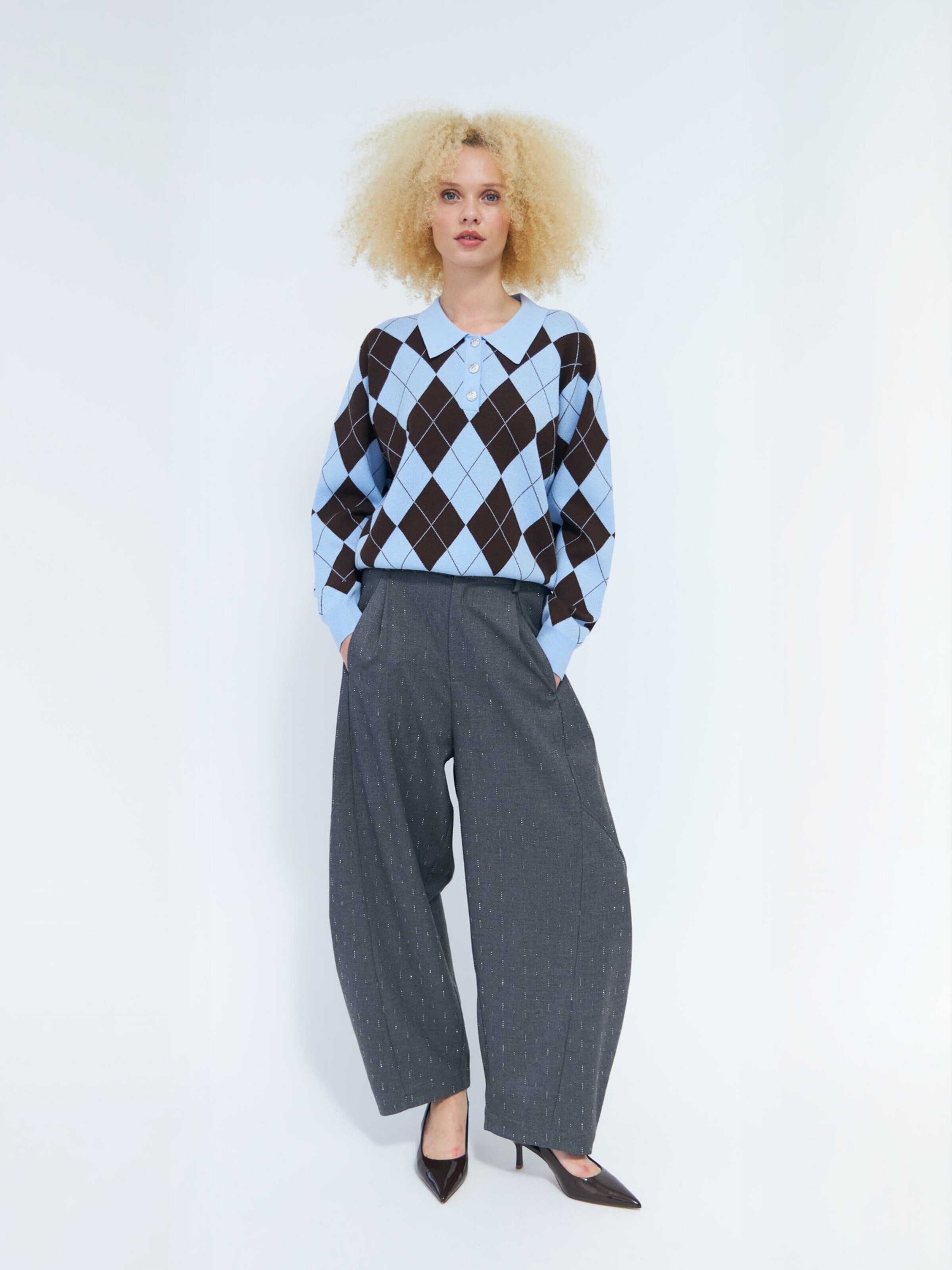 Crās Sweater ' Lovemycras ' in Blue: front