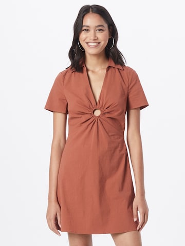 Robe Abercrombie & Fitch en marron : devant