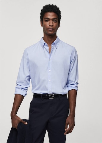 MANGO MAN Regular fit Button Up Shirt 'arezzo' in Blue: front