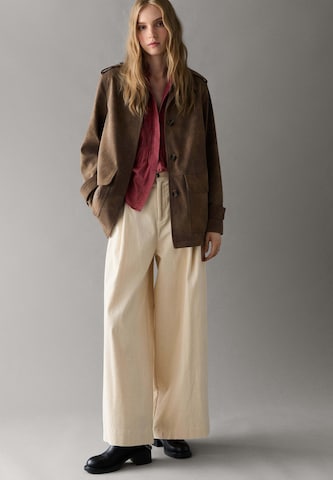 Wide leg Pantaloni con pieghe 'Khloe' di Pepe Jeans in bianco
