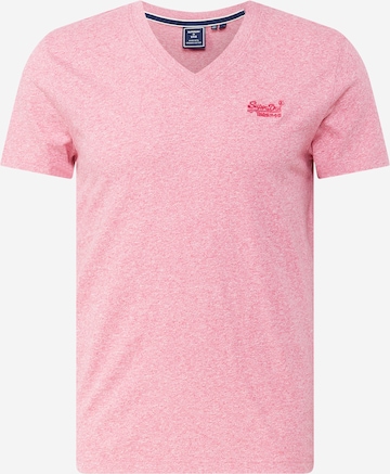 T-Shirt Superdry en rose : devant