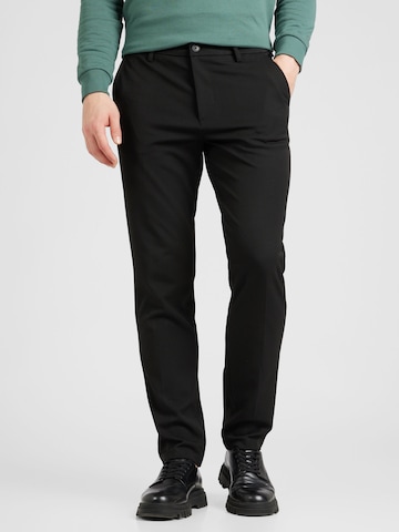 Les Deux Regular Pleated Pants 'Como' in Black: front