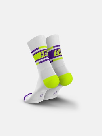 INCYLENCE Athletic Socks 'MOTTO RUNNING' in Purple: front