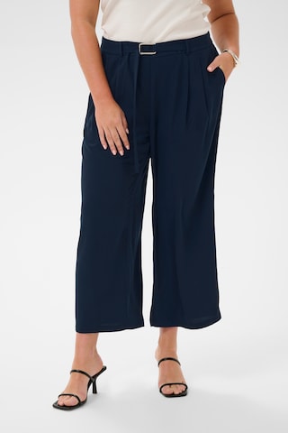 KAFFE CURVE Loosefit Hose 'KCIlia' in Blau: Vorderseite