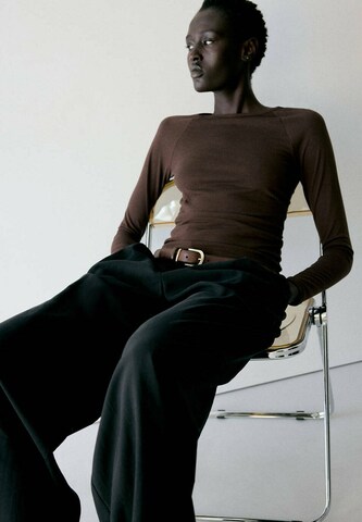 T-shirt 'ANA' MANGO en marron : devant