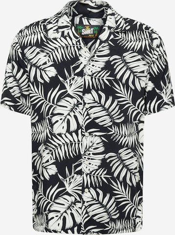 Key Largo Regular fit Button Up Shirt 'Havanna' in Black: front