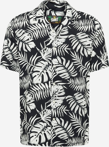 Coupe regular Chemise 'Havanna' Key Largo en noir : devant