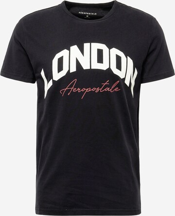 T-Shirt 'LONDON' AÉROPOSTALE en noir : devant