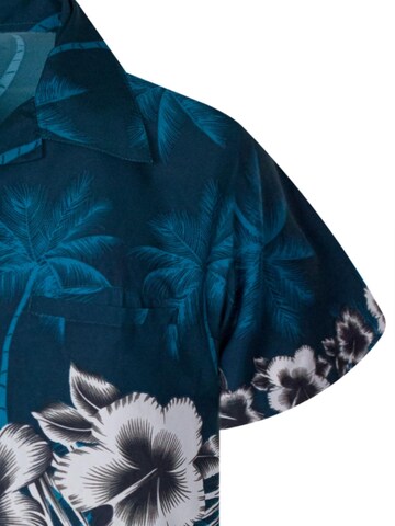 King Kameha Blouse 'Flower Chest' in Green