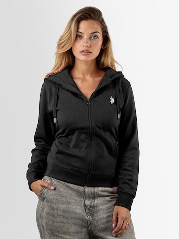 U.S. POLO ASSN. Sweat jacket in Black: front