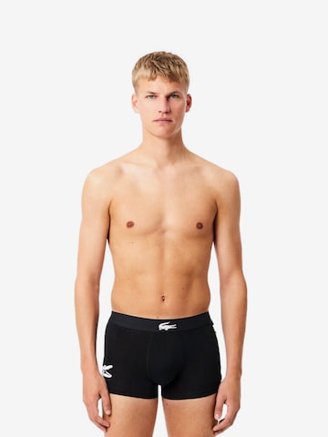 Boxers LACOSTE en noir : devant