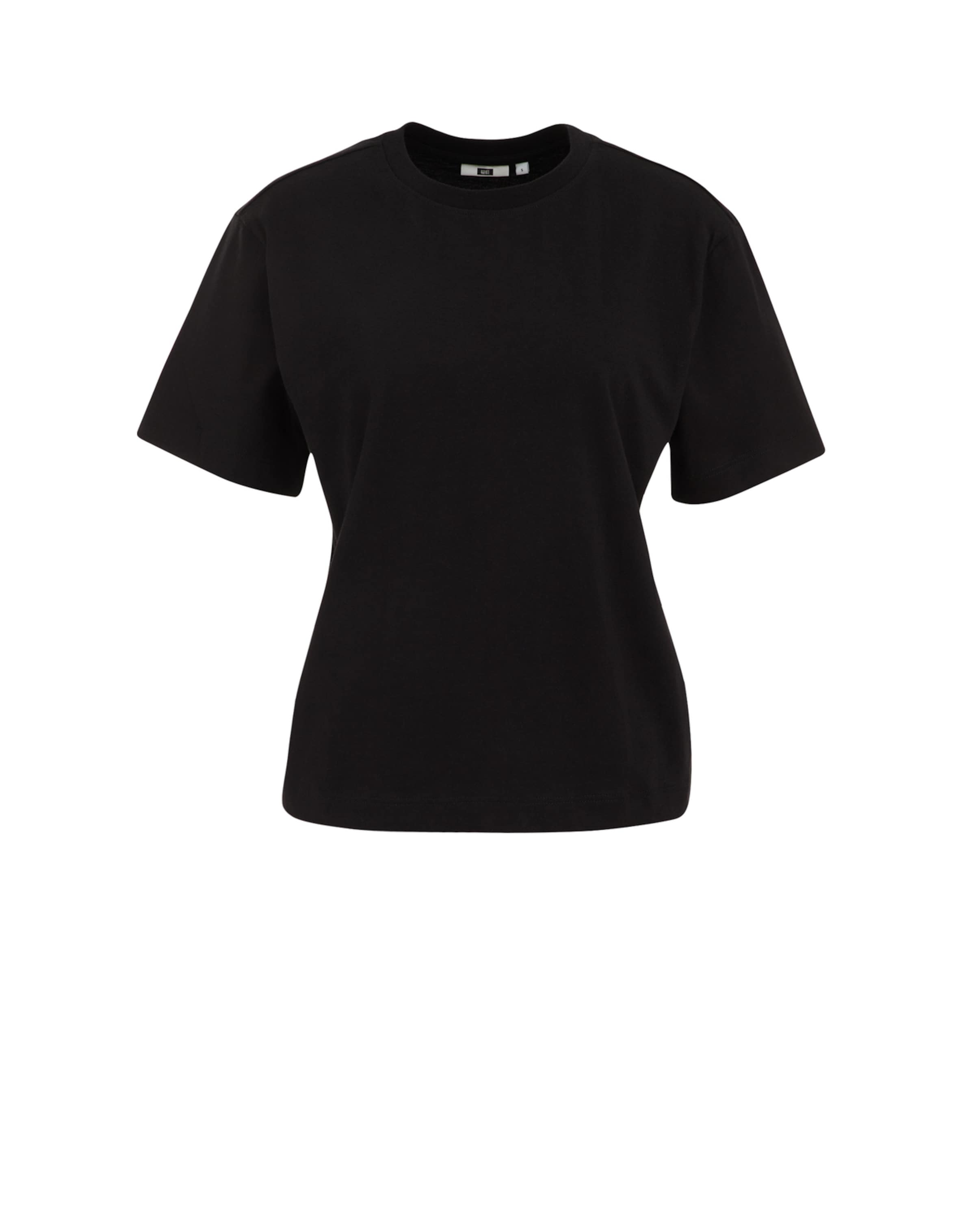 WE Fashion Тениска в черно: отпред