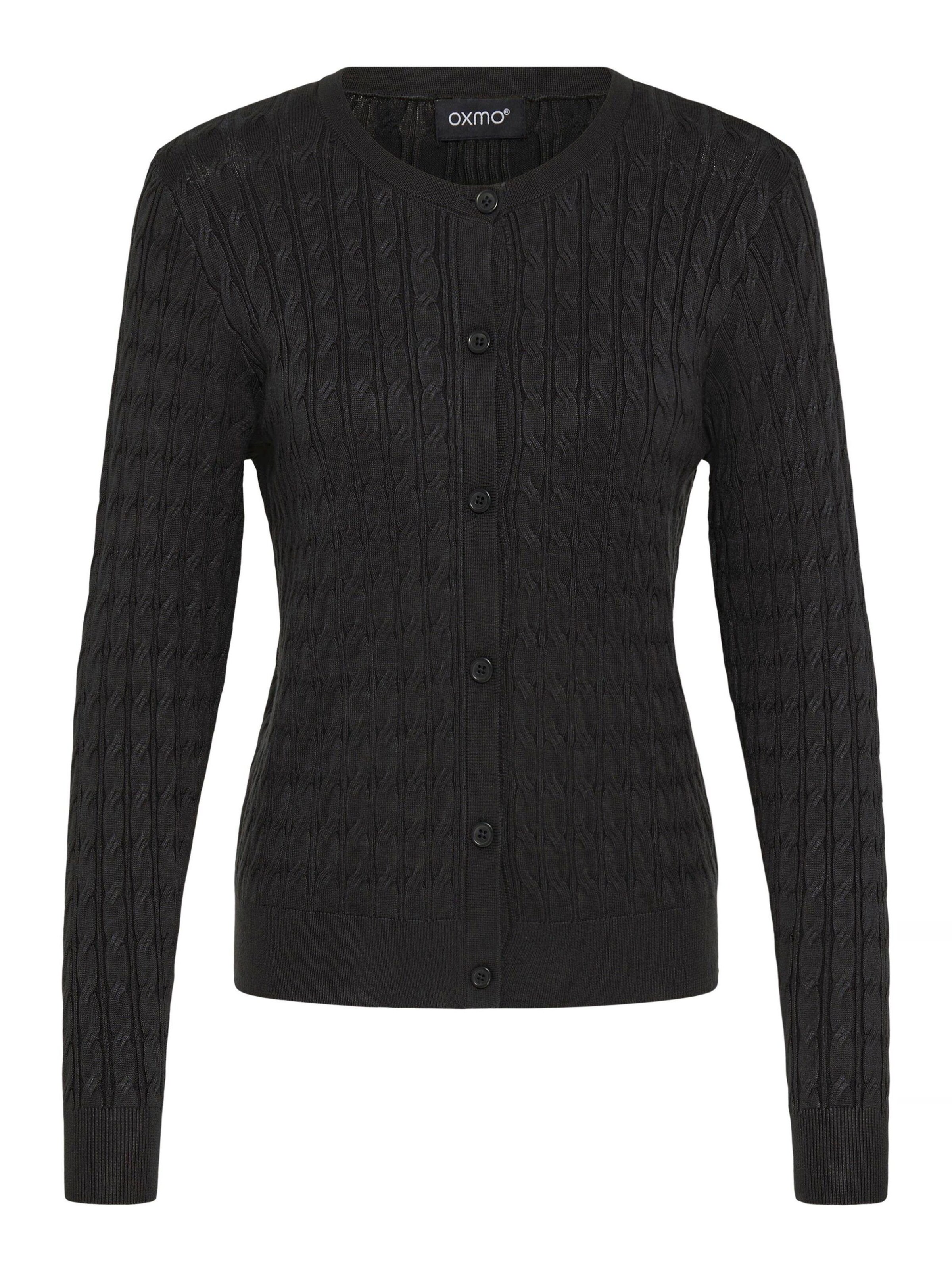 Oxmo - Cárdigan 'Isasja' en negro: frente
