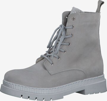 TAMARIS Lace-Up Ankle Boots in Grey: front