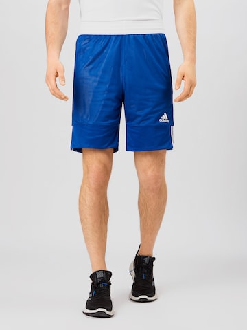 ADIDAS SPORTSWEAR Loose fit Workout Pants '3G Speed' in Blue: front