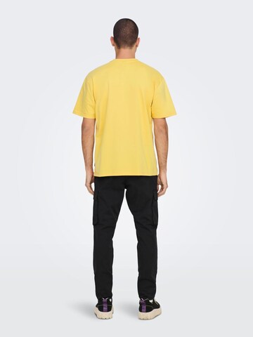 T-Shirt 'Fred' Only & Sons en jaune