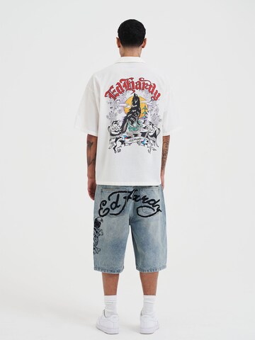 Ed Hardy Regular fit Πουκάμισο σε λευκό