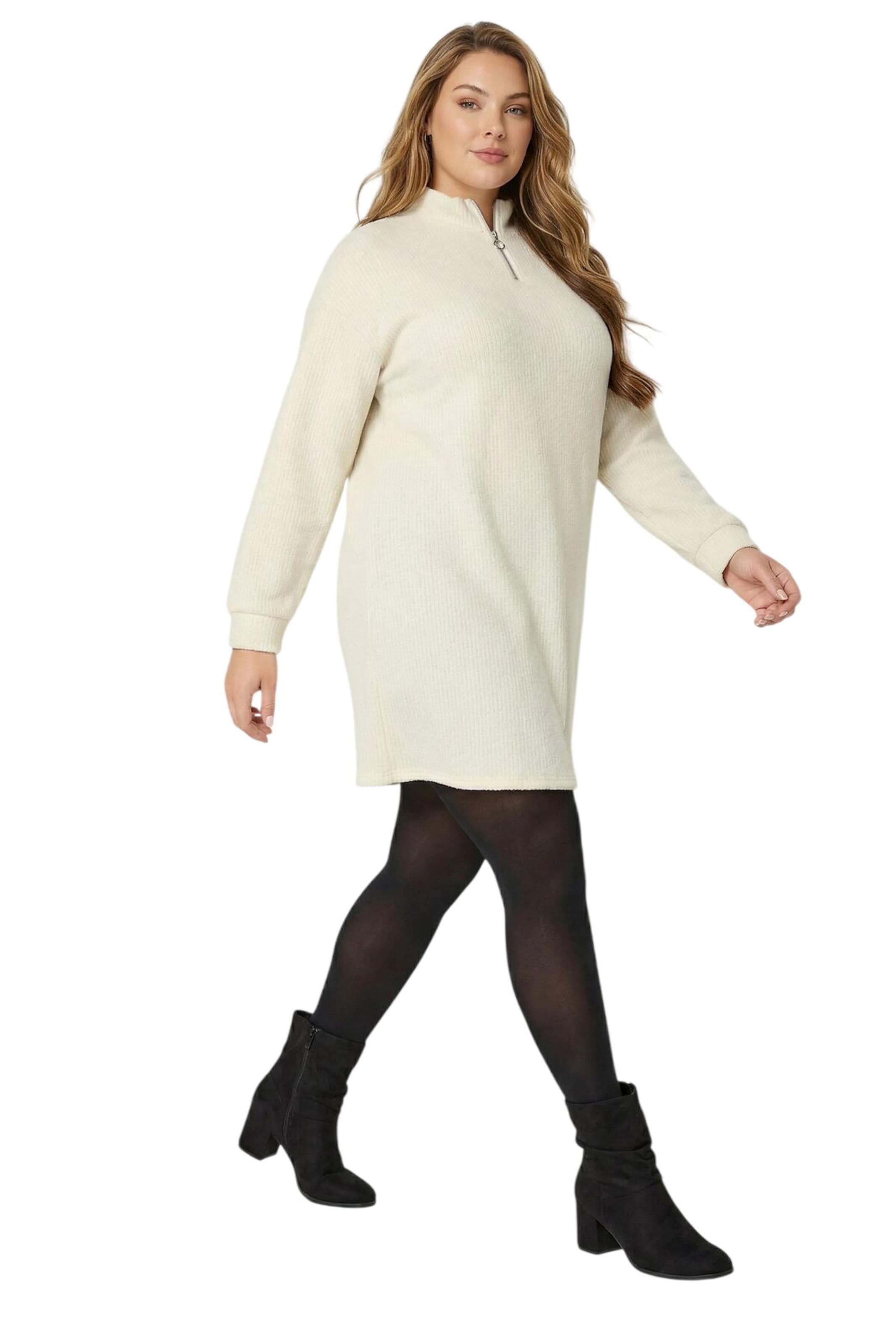 Stil Diva Dress in Beige: front