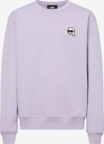 Sweat-shirt ' Ikonik 2.0 Mini ' Karl Lagerfeld en violet : devant