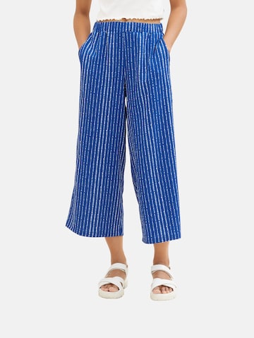 Wide Leg Pantalon TOM TAILOR DENIM en bleu : devant