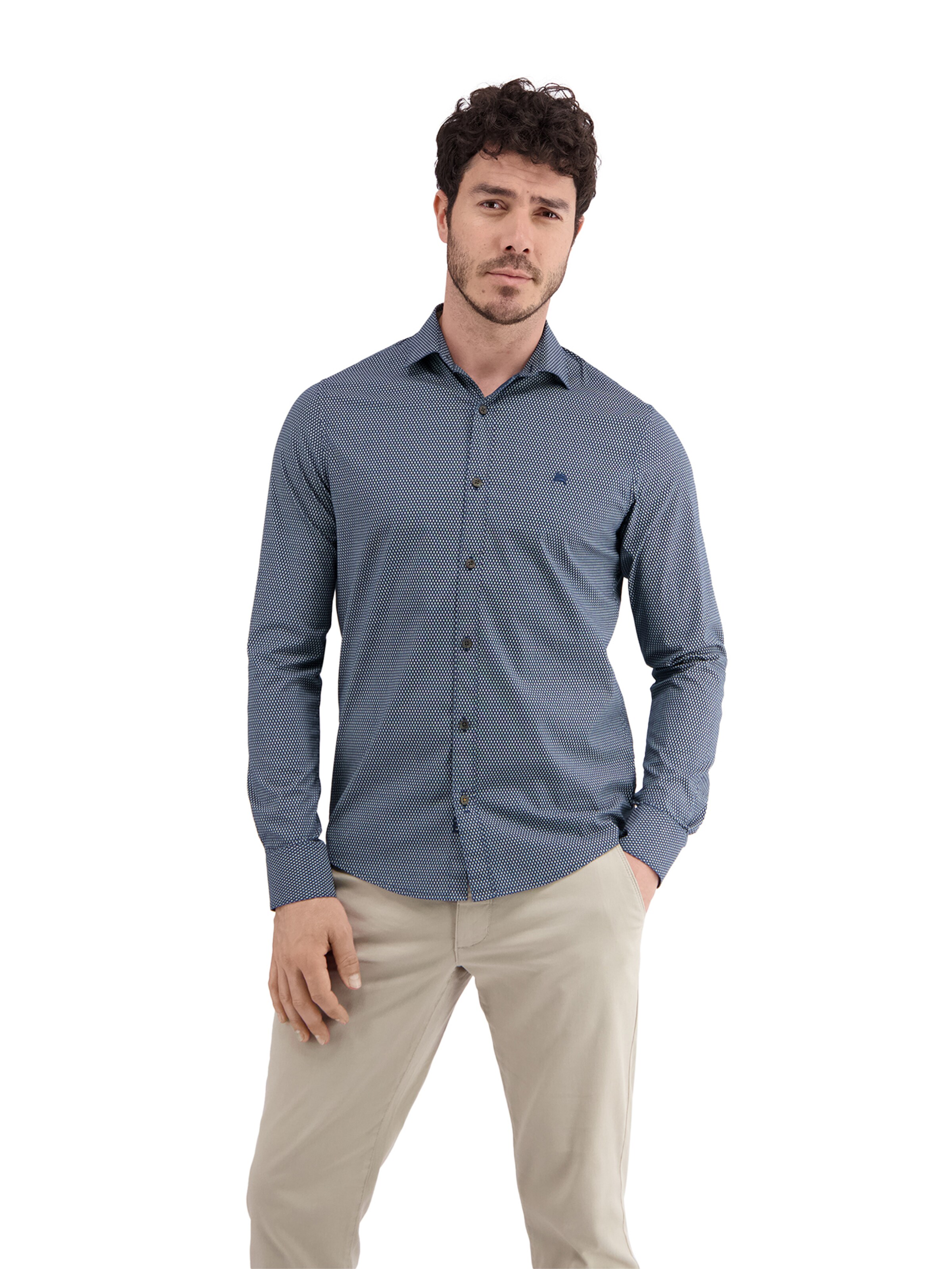 LERROS Regular Fit Hemd in Blau: Vorderseite