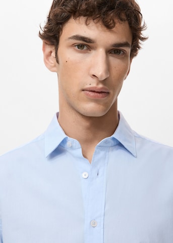 MANGO MAN Regular fit Button Up Shirt 'Play' in Blue