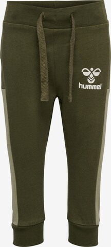 Hummel Regular Broek 'NEEL' in Groen: voorkant