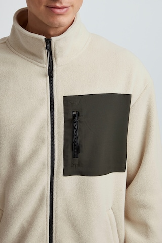 BLEND Zip-Up Hoodie in Beige