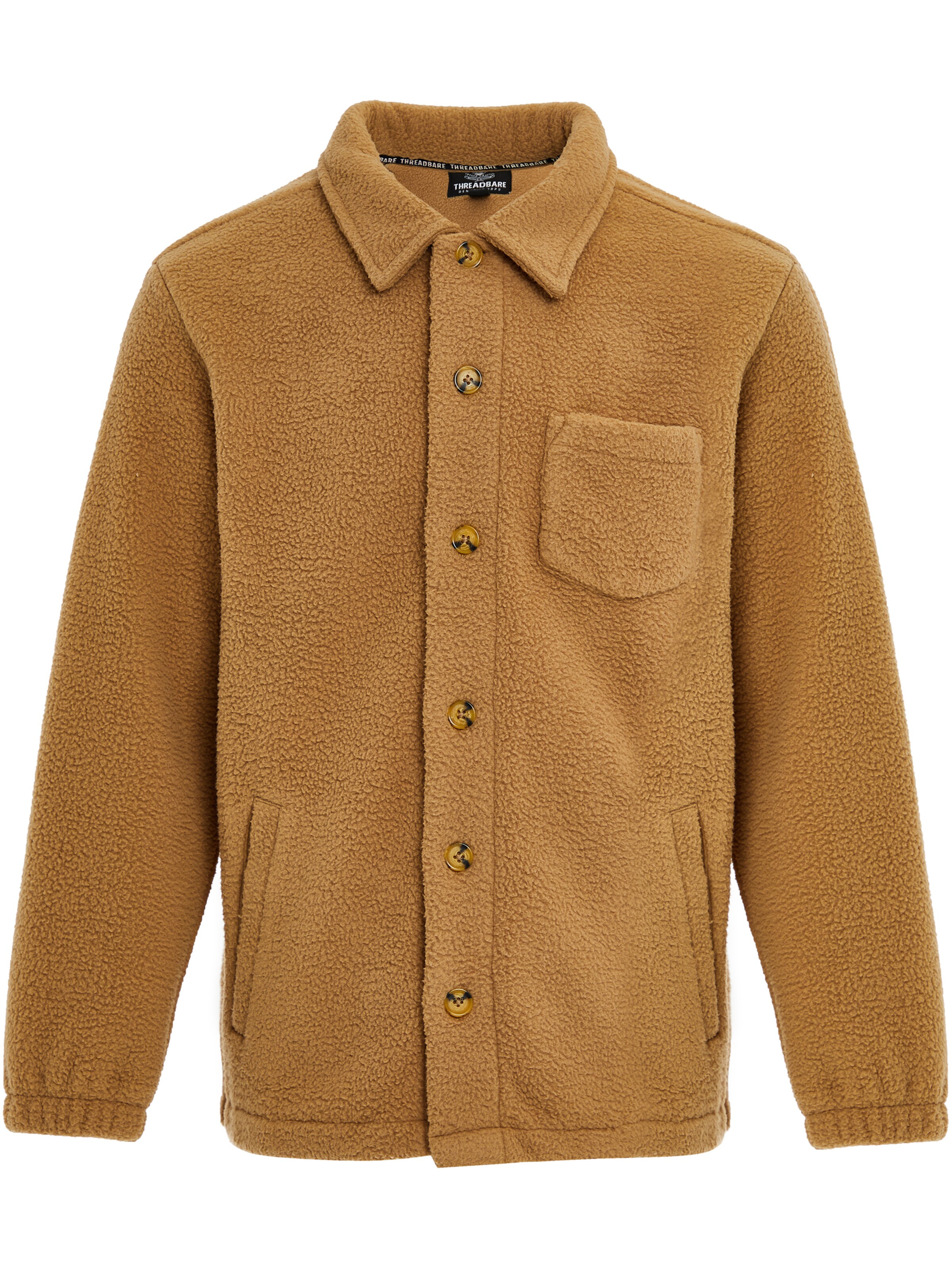 Threadbare Between-Season Jacket 'Borg Alfred' in Brown: front