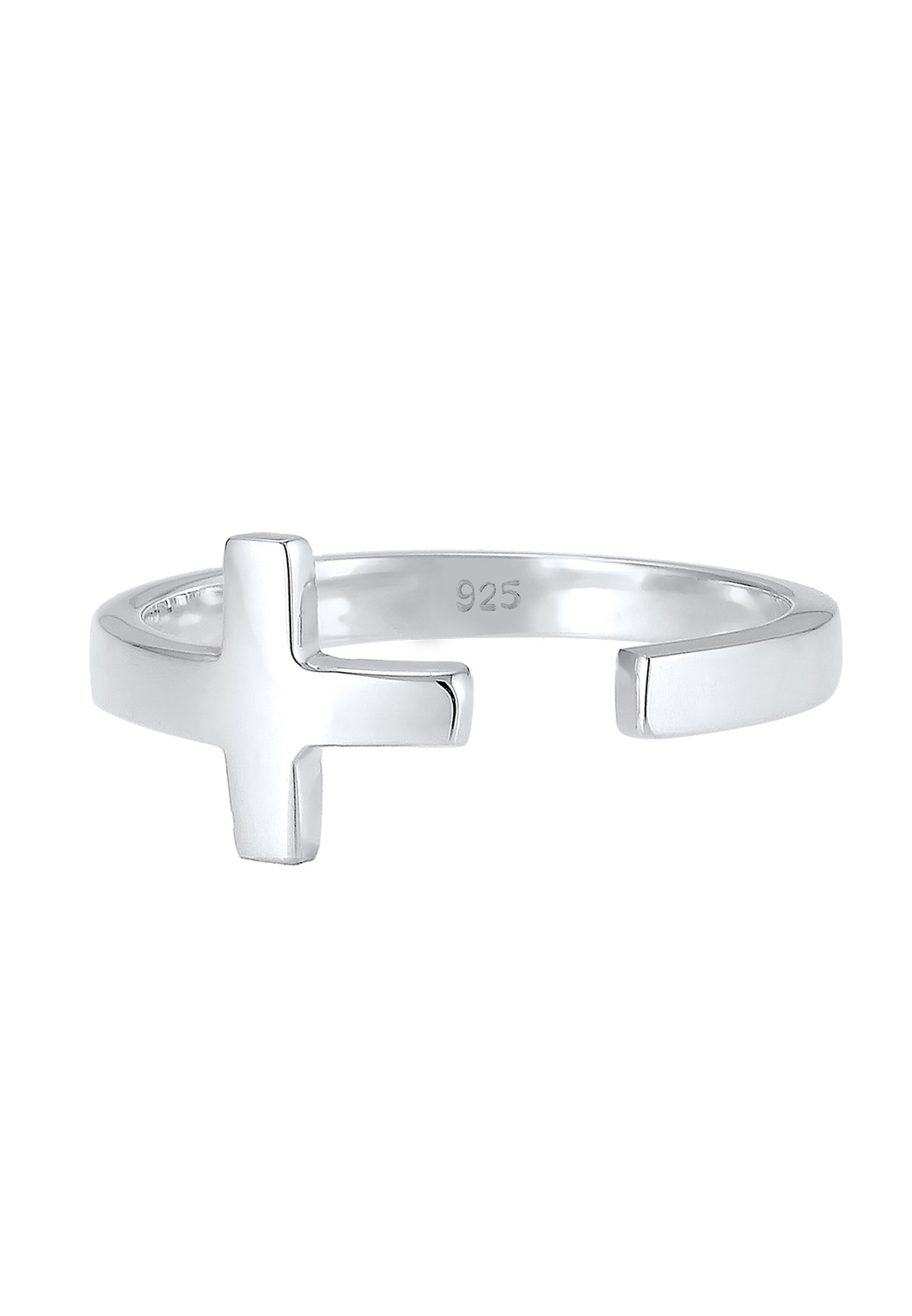 ELLI Ring 'Kreuz' in Zilver