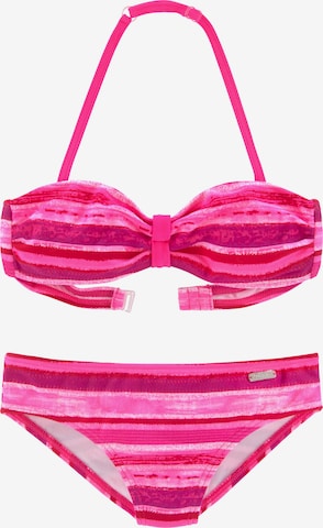 BUFFALO Bandeau Bikini in Pink: front