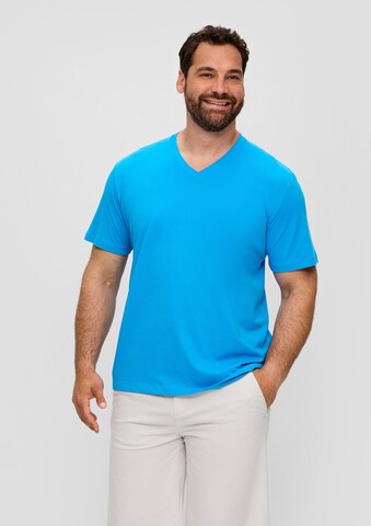 s.Oliver Men Big Sizes Shirt in Blau: Vorderseite