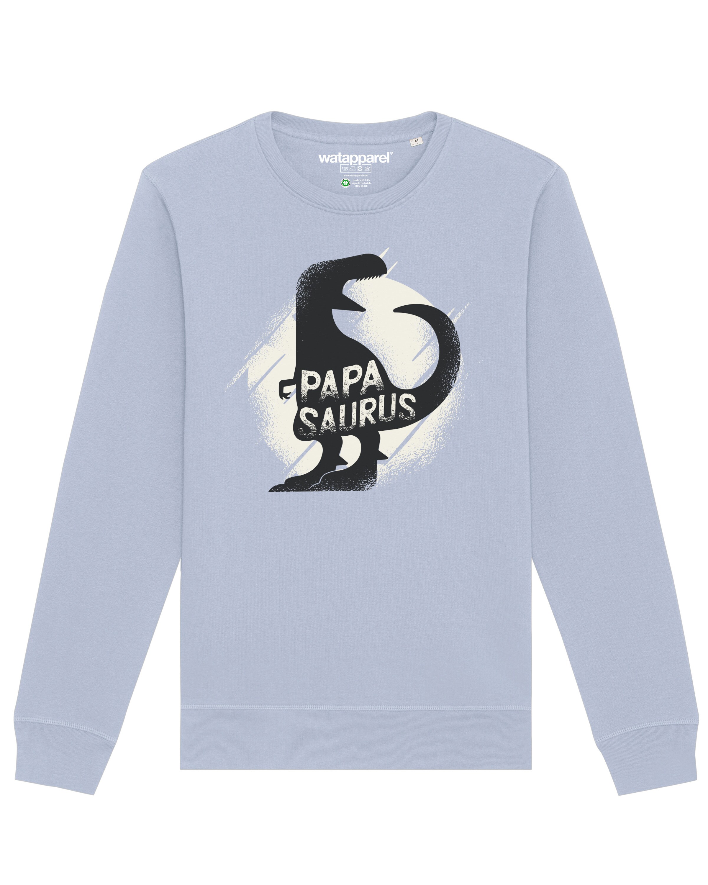 Watapparel Sweatshirt 'Papasaurus' in Blau: Vorderseite